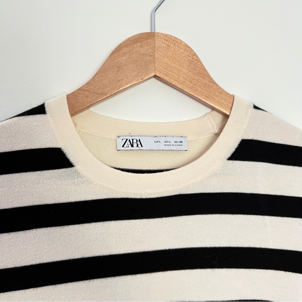 Zara Black and White Striped Sweater - Picture 6 of 6